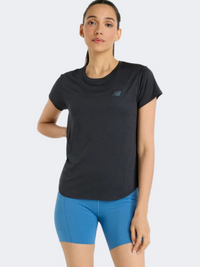 New Balance Sport Core Women Performance T-Shirt Black Heather