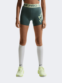 Nike Pro Df 3 Inch Girls Training Short Slate/Lime