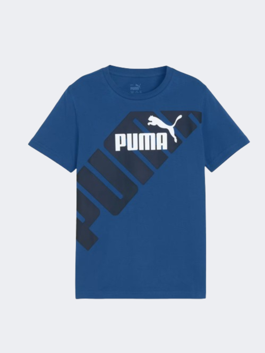 Puma Power Graphic Boys Lifestyle T-Shirt Club Navy