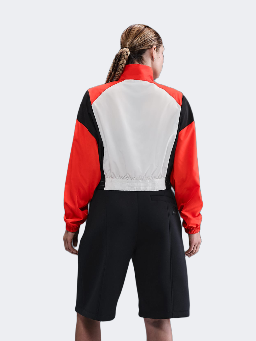 Nike Woven Lightweight 1/4-Zip Women Lifestyle Long Sleeve Picante Red/Black