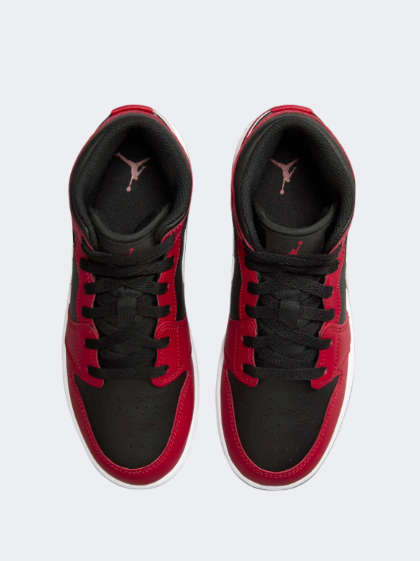 Nike Air Jordan 1 Gs-Boys Lifestyle Shoes Black/Red/White