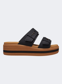 Crocs Brooklyn Woven Buckle Women Lifestyle Slippers Black