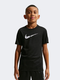 Nike Boys Dri-FIT Trophy23 Short-Sleeve Training Top Black White