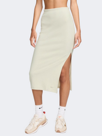 Nike Chill Knit Rib Women Lifestyle Skirt Light Orewood Brown