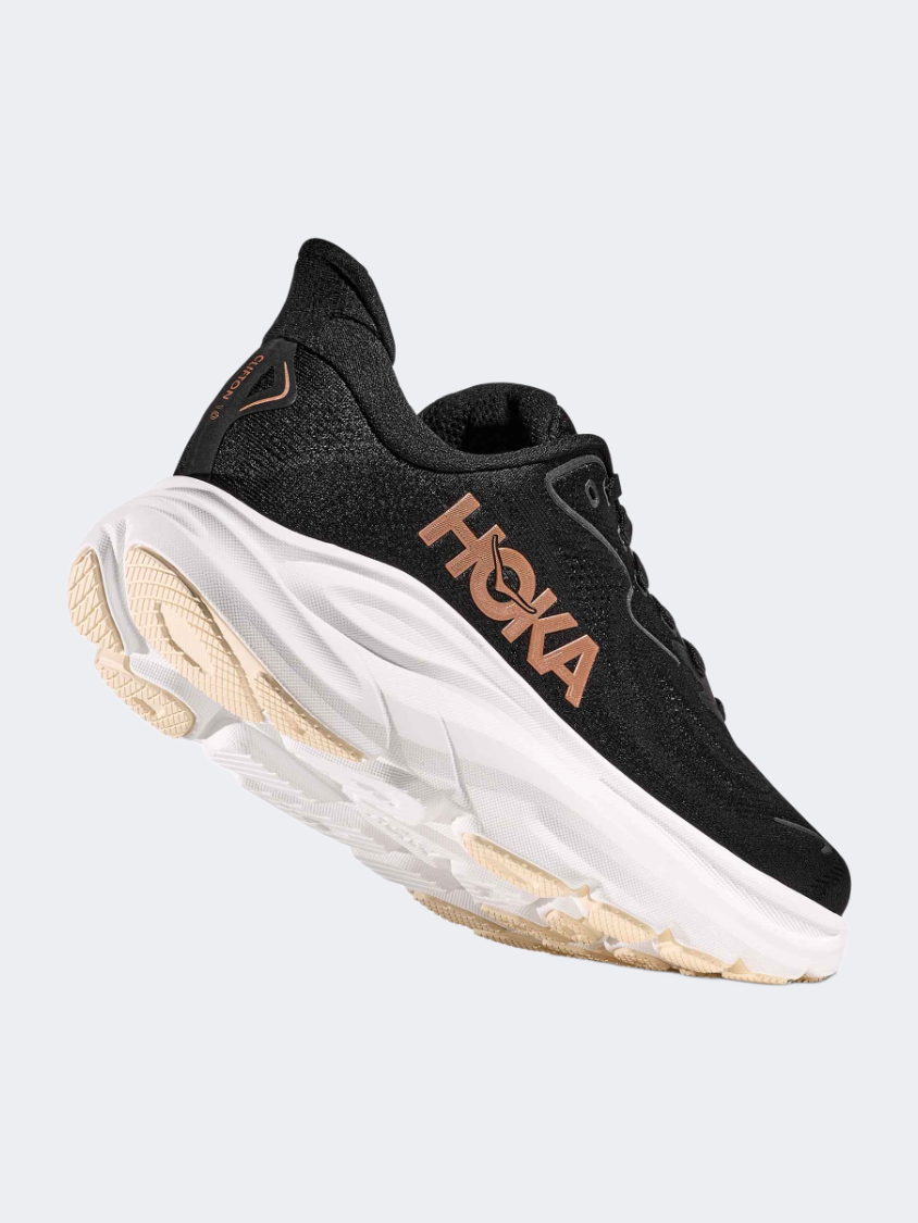Hoka Clifton 10 Women Running Shoes Black/Rose Gold