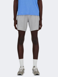 New Balance Essentials Heathertech Men Performance Short Grey Heather