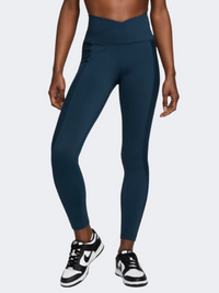 Nike Df One Wrap High Rise Women Training Tight Armory Navy/White
