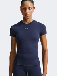 Nike One Fitted Women Training T-Shirt Midnight Navy/White