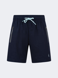 Oil And Gaz Breathable Kids Boys Beach  Swim Short Navy