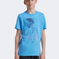 Adidas Messi Boys Football T-Shirt Blue Burst