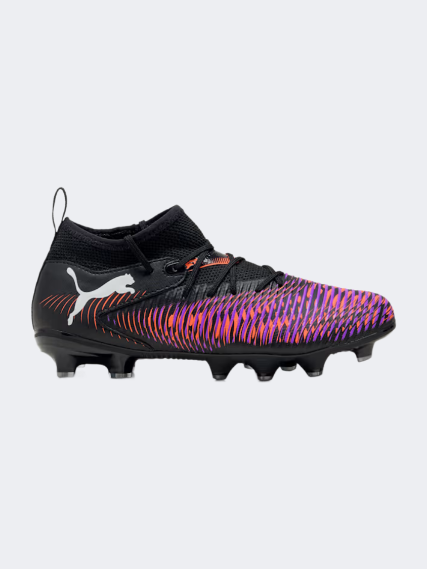 Puma Future 8 Match Firm Ground/Artificial Gs-Boys Football Shoes Black/Red
