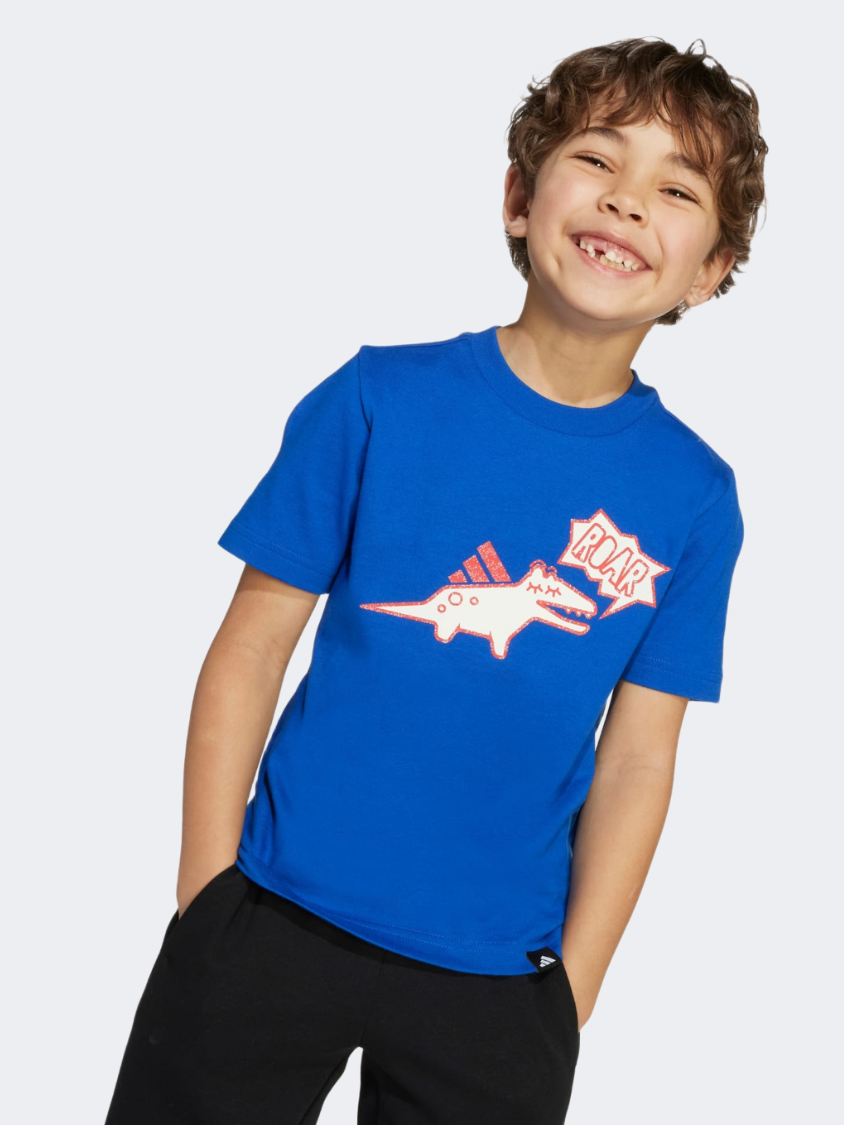 Adidas Adiraptor Graphic Little-Boys Sportswear T-Shirt Royal Blue