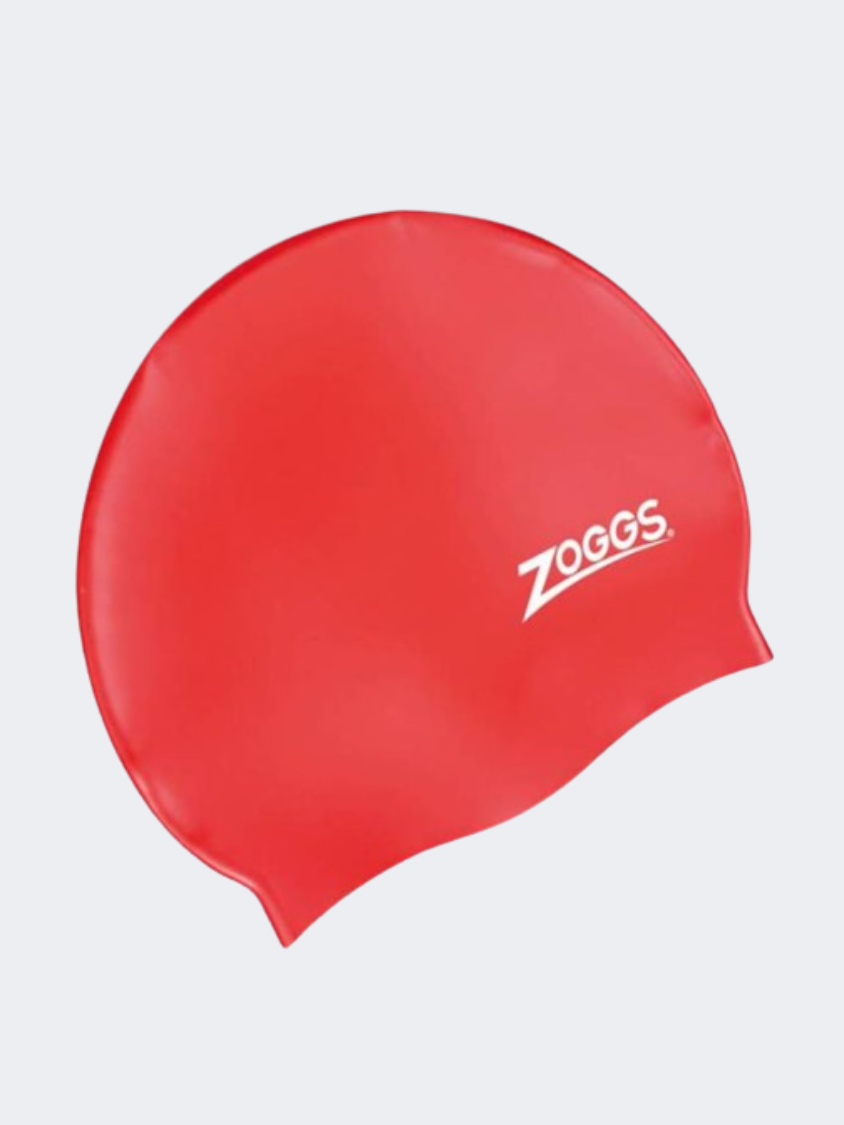 Zoggs Pline Unisex Swim Cap Red