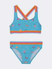 Color Kids Girls Beach Bikini Set Blue