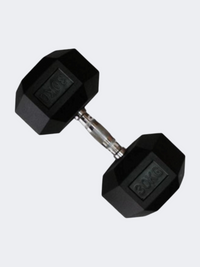 Irm-Fitness Factory Rubber Hex Dumbbell 30Kg Weights Black