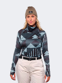 ONeill Longsleeve Women Skiing Baselayer Blue Triangle Ikat