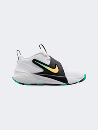 Nike Team Hustle D 12 Gs-Boys Basketball Shoes White/Black/Emerald