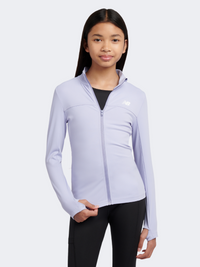 New Balance Full Zip Thru Funnel Kids-Girls Performanc Jacket Daybreak