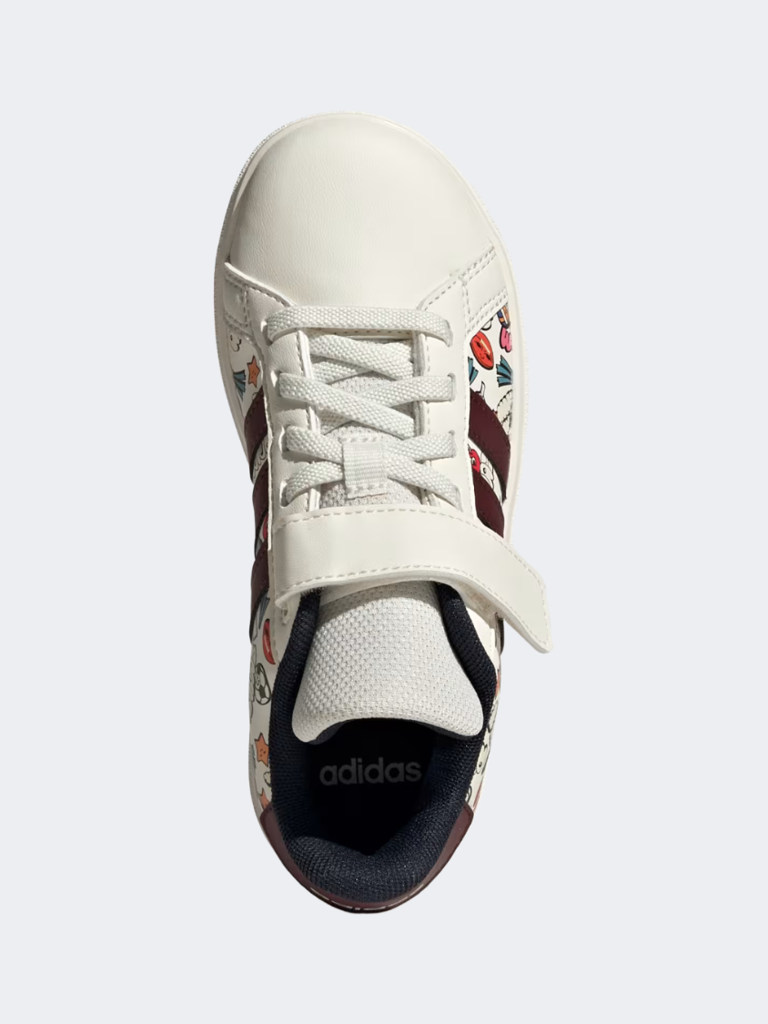 Adidas Grand Court 2 Ps-Girls Sportswear Shoes Cloud White/Ruby/Ink
