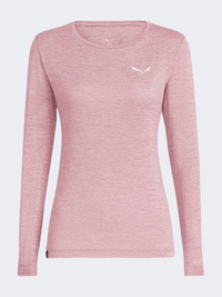Salewa Puez Mel Dry Women Hiking Long Sleeve Pink Zephyr Melange