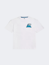 New Balance Sticker Pack Graphic Kids-Boys Lifestyle T-Shirt Bright White