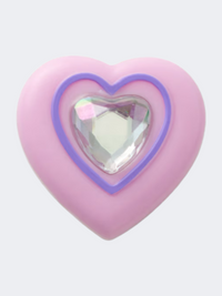 Crocs Pink Heart With Gem Unisex Lifestyle Pins Multicolor