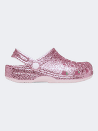 Crocs Classic Chunky Glitter Kids Lifestyle Clog Pink Milk