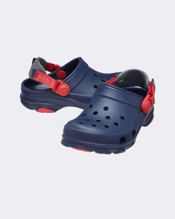 Crocs Classic All-Terrain Clog Kids Lifestyle Slippers Navy/Red 207458-410