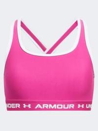 Under Armour Crossback Solid Girls Training Bra Rebel Pink/White
