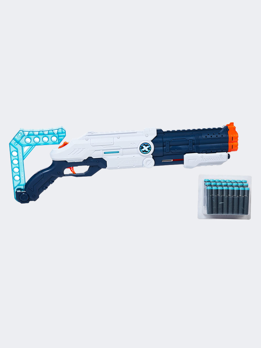 X-Shot -Excel-Vigilante (24Darts) Kids Outdoor Gun White/Navy