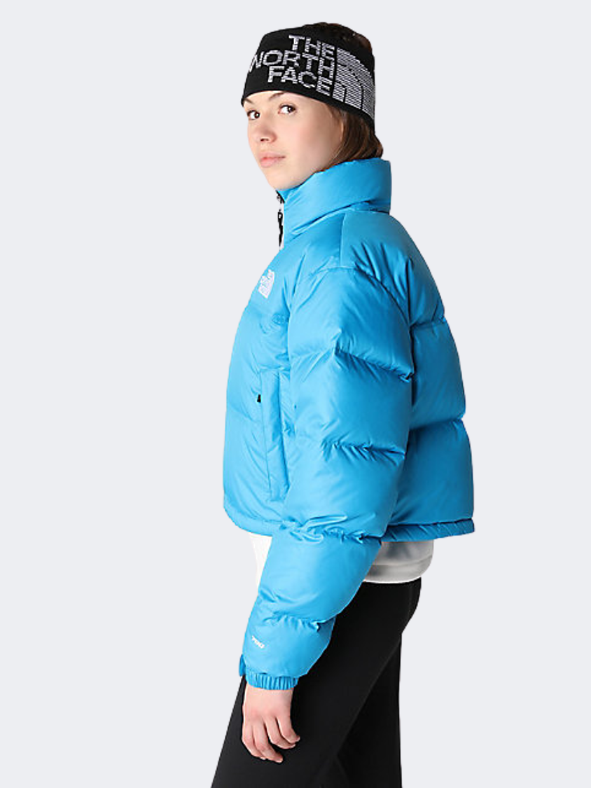 The North Face Nuptse Short Women Lifestyle Jacket Acoustic Blue ...