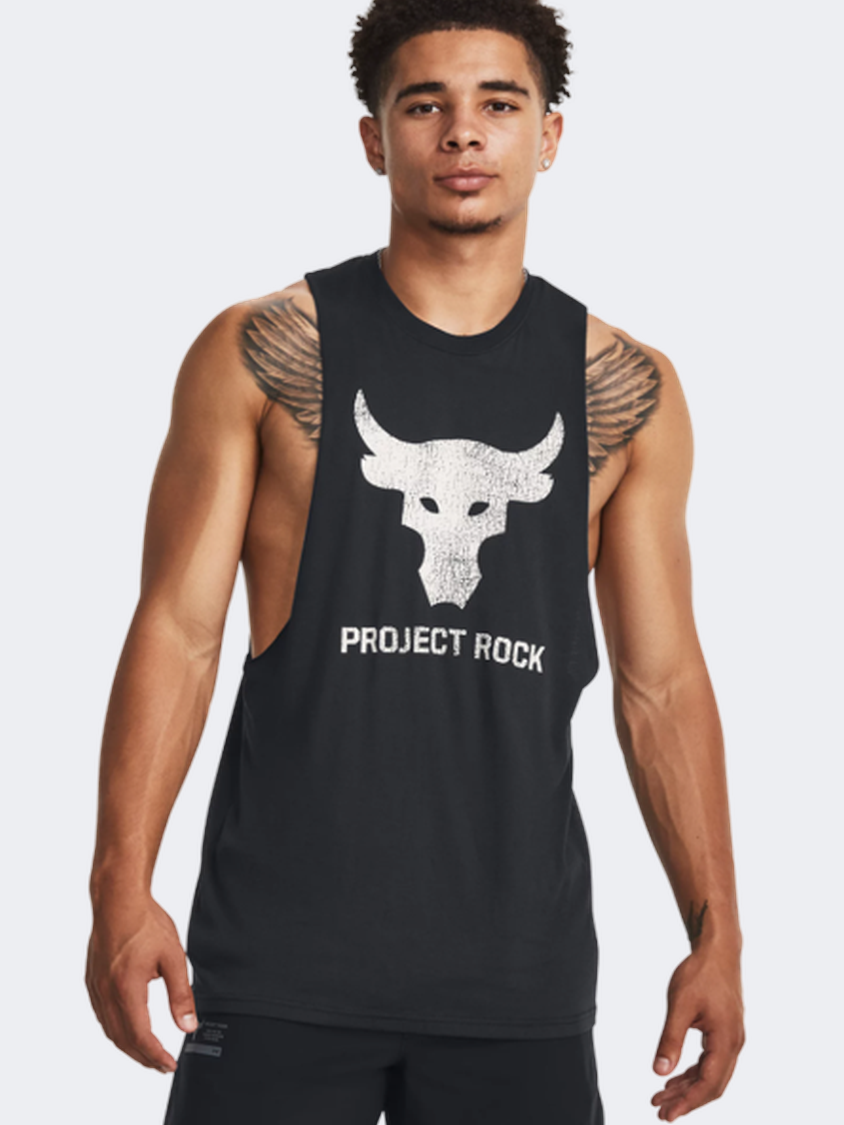 Under Armour Project Rock Bull Men Training Tank Black/White