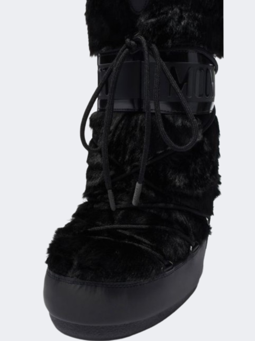 Moon Boot Icon Faux Fur Women After Ski Black