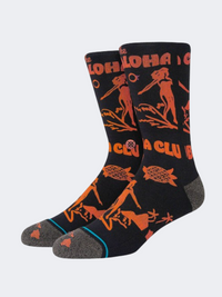 Stance Live Aloha Unisex Lifestyle Sock Washed Black/Orange
