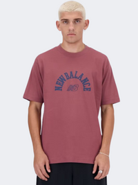 New Balance Graphic Men Lifestyle T-Shirt Washed Burgundy