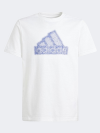 Adidas Future Icons Graphic Boys Sportswear T-Shirt White/Blue
