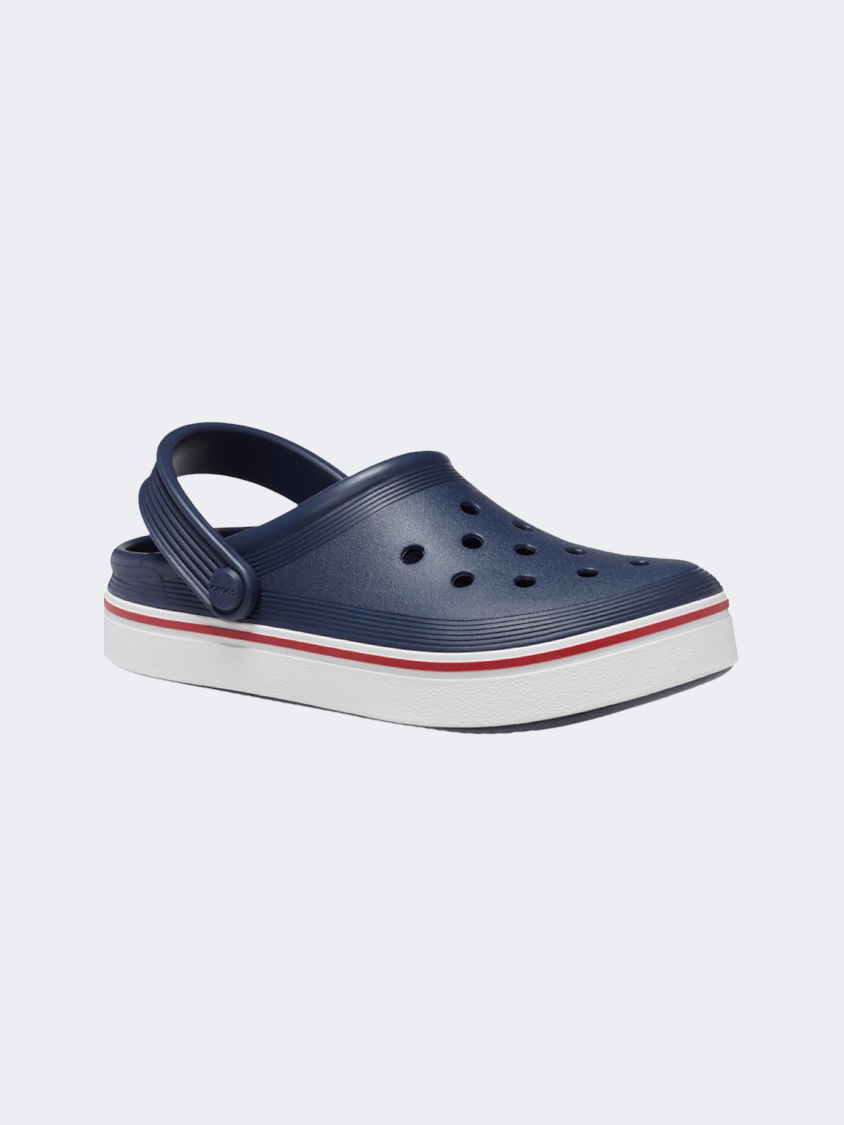 Crocs Off Court Clog Ps-Boys Lifestyle Slippers Navy/White/Red