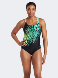 Zoggs Speedback Women Swim Monokini Black/Green