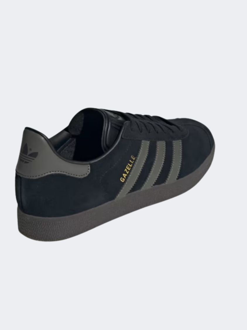 Adidas Gazelle Men Original Shoes Black/Gold/Gum