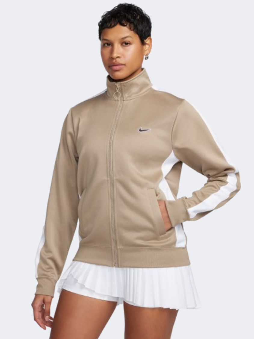 Nike Sportswear Women Lifestyle Jacket Khaki/White