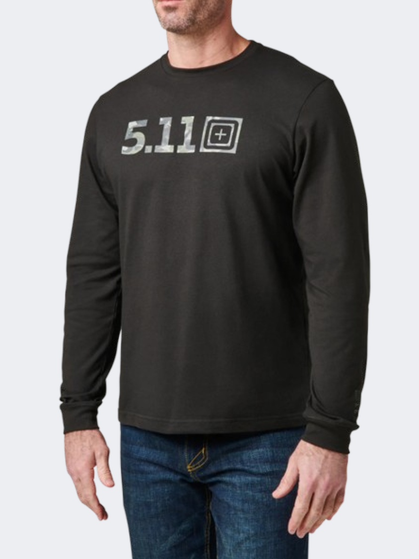 5-11 Logo Fill Men Tactical Long Sleeve Black