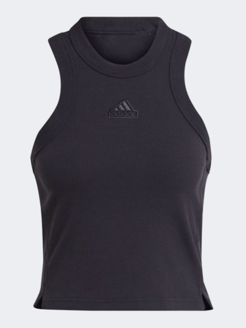 Adidas Lounge Ribbed Women Sportswear Tank Black