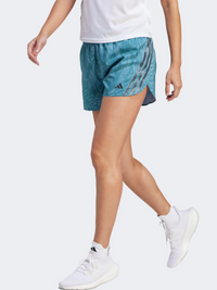 Adidas Run Icons 3S All Over Print Women Running Short Arctic Fusion/Blue