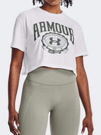 Under Armour Collegiate Crest Women Training T-Shirt White/Black