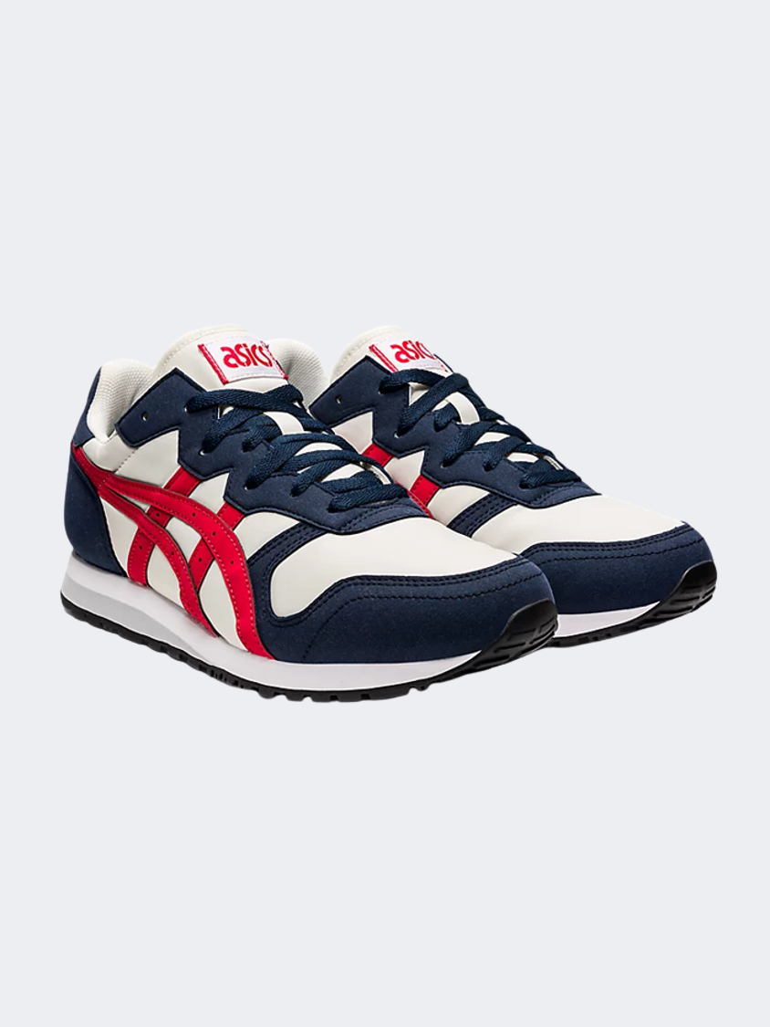 Asics Oc Runner Men Lifestyle Shoes Cream Navy Red