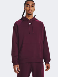 Under Armour Rival Men Lifestyle Hoody Dark Maroon/White