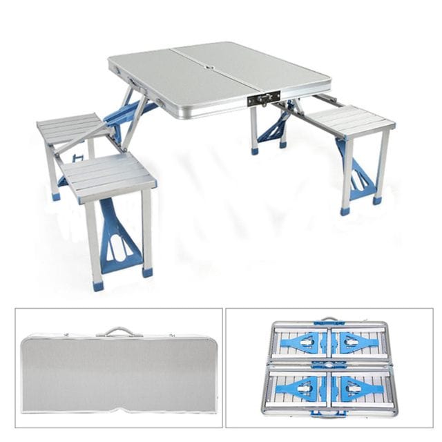 All In Unisex Camping Folding Table White Ms4-13
