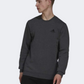 Adidas Essentials Feel Cozy Men Lifestyle Sweatshirt Grey Heather/Black
