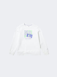 Erke Pullover Kids-Girls Training Sweatshirt White