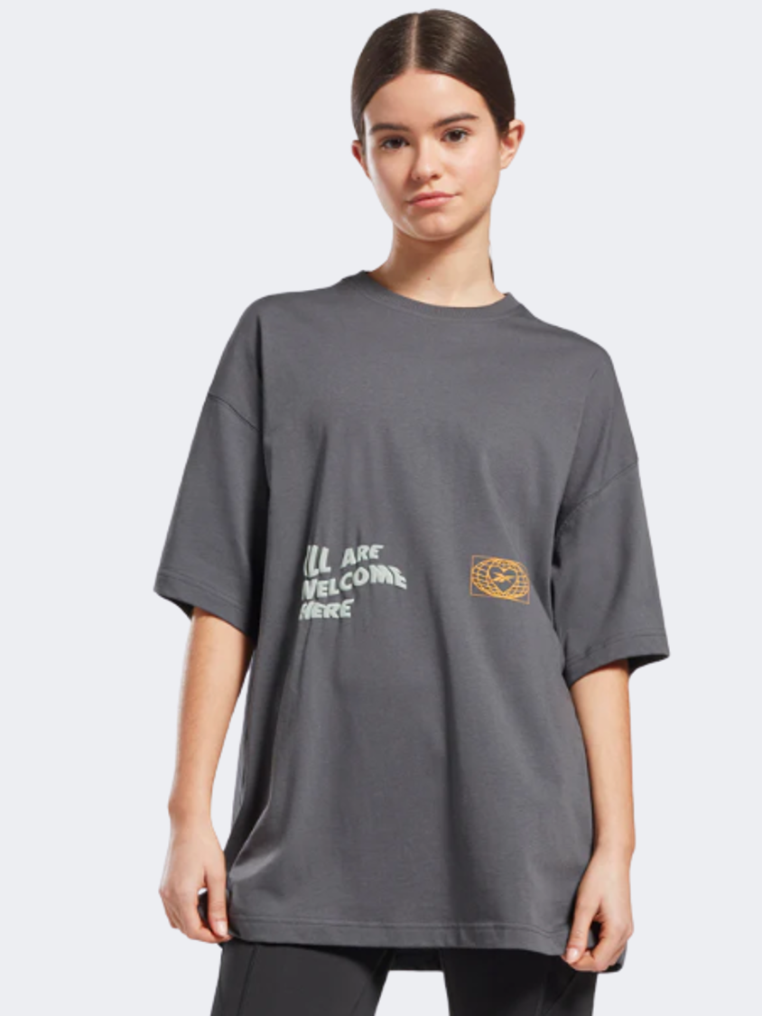 Reebok Good Vibes Graphic Women Training T-Shirt Grey
